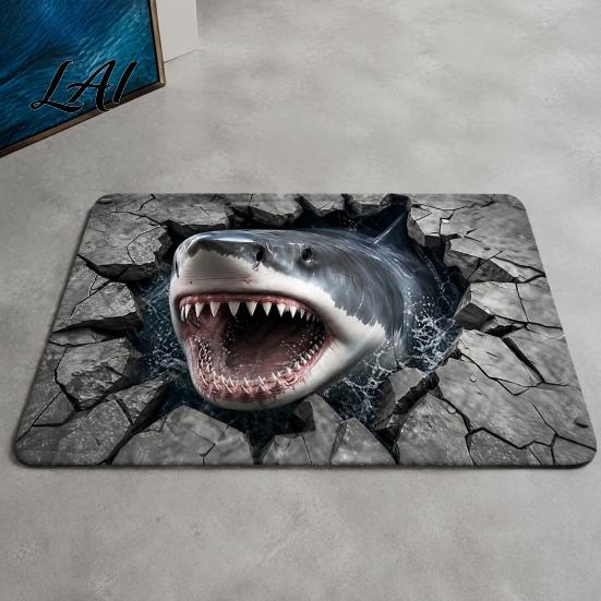 Seasonal Home Accent Piece 3D Halloween Rug Optical Illusion Floor Mat Diatomaceous Earth Bath Holiday Party Photo Backdrop Spooky Depth Area