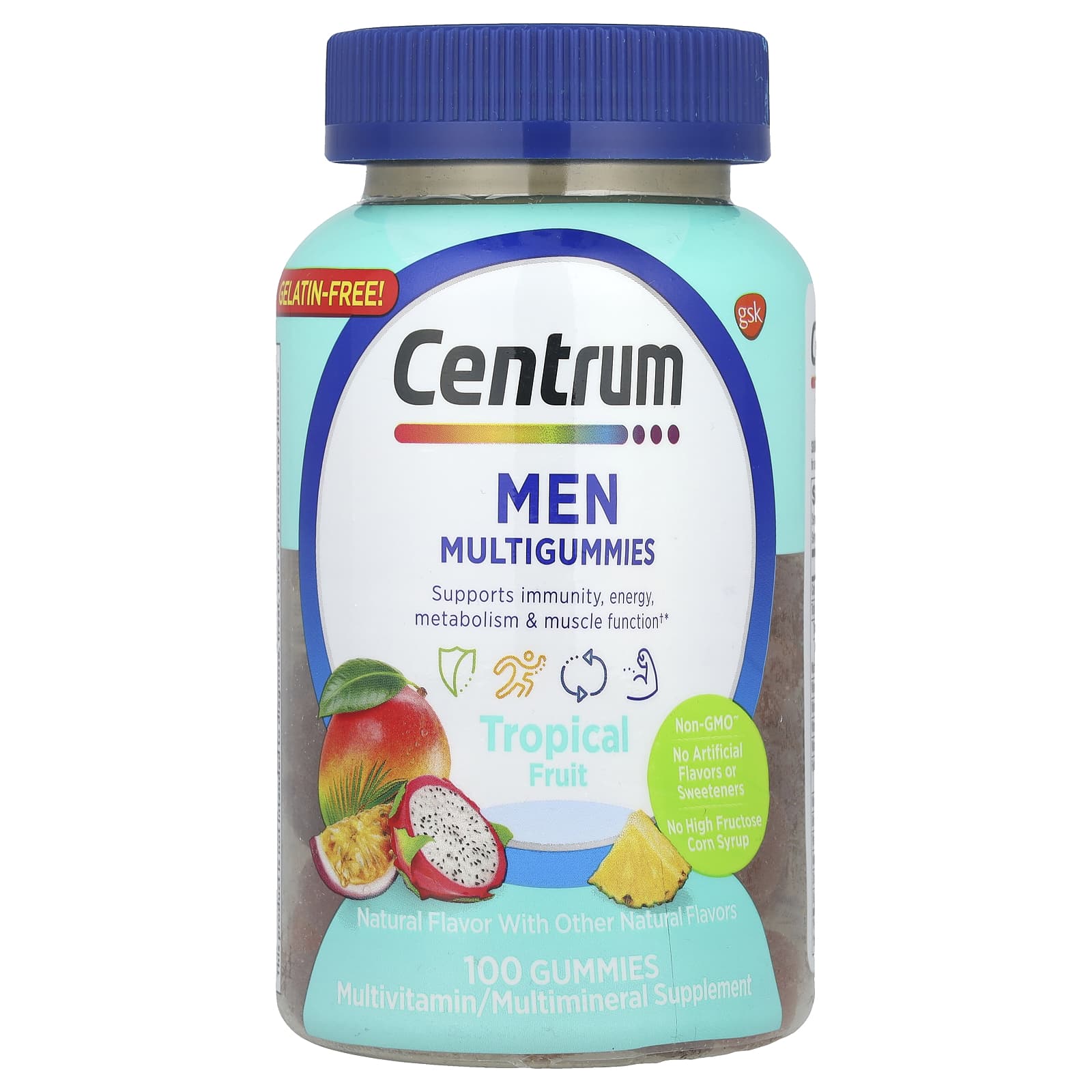 

Centrum, мульти-гуммі для чоловіків, тропічний фрукт, 100 жуйок