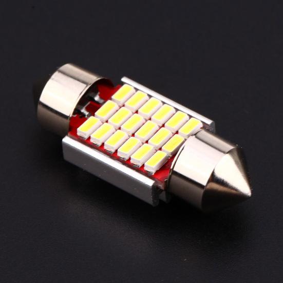 18SMD Double Pointed Super Bright Car 3014 LED Decoding Reading Light Lamp Bulb