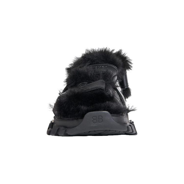 Balenciaga Track Sandal Fake Fur Black 668561W3CQ31000