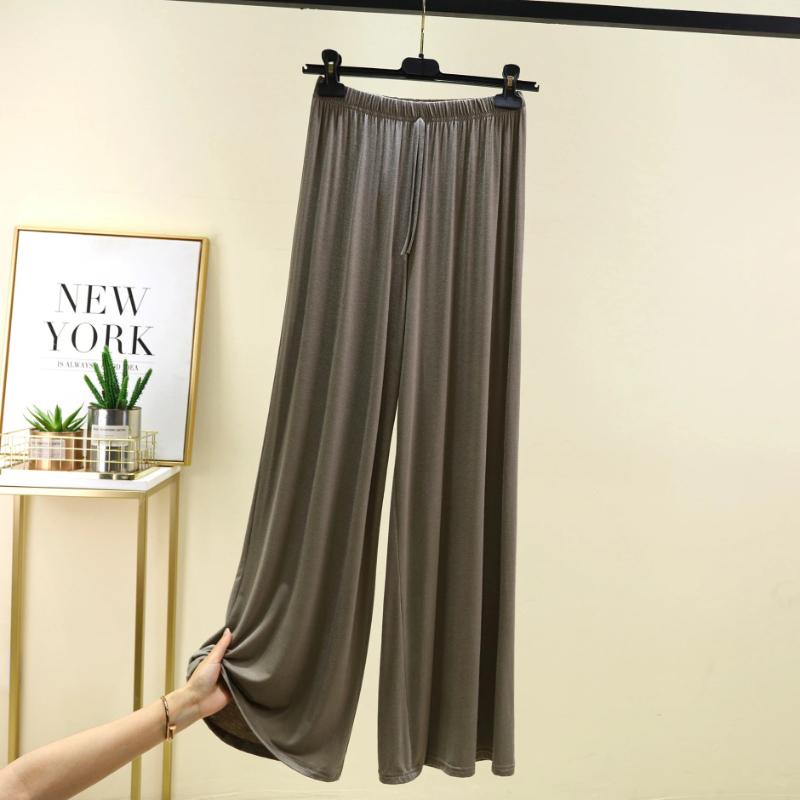 Modal Floor-Length Wide Leg Pants Loose Home Spwear  Color Versatile Casual Summer Thin Home Pants Women