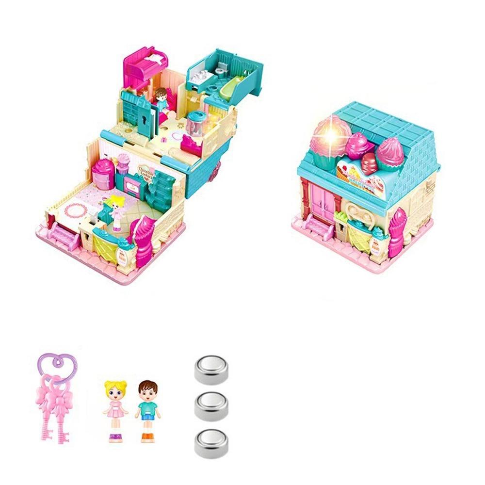 Creative Doll Houses with Furniture Expandable Miniature Villa Model Toy  for Girls