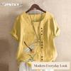 JPNTKY Moda Donna Casual Scollo Tondo Manica Corta Camicette & Camicie