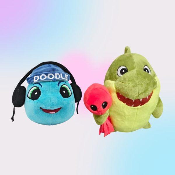 Plush Stuffed Animal Dolls 2-Pack, Soft Plush Toys for Kids, Cute Plushies for Gifts