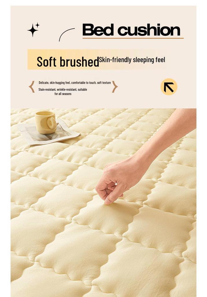 Summer Thin Mattress Pad & Blanket - Breathable & Soft Protector for Dorm, Hotel, and B&B Single Beds.