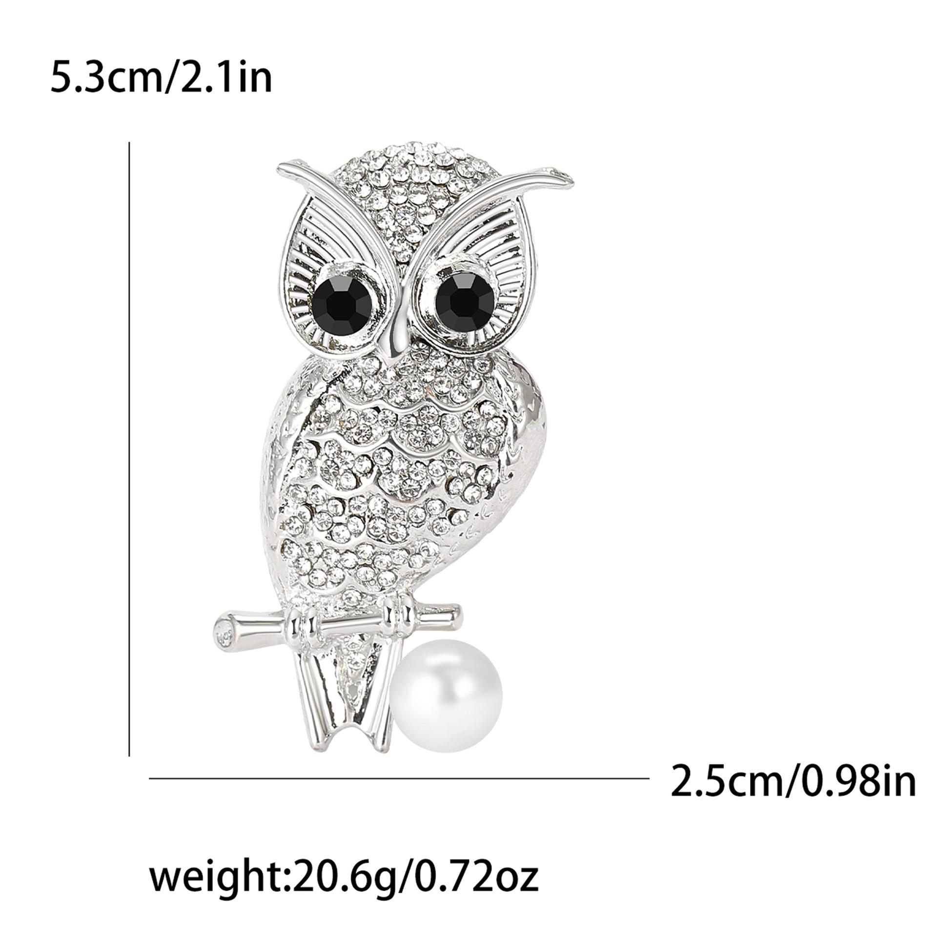 

Модная роскошная брошь в виде совы со стразами, персонализированные креативные женские аксессуары для одежды, булавка в виде животного