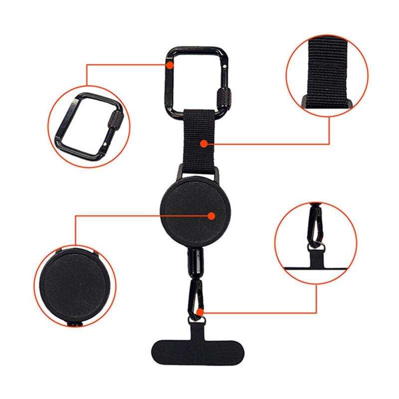 1/2/3pcs Retractable Anti-Theft Phone Holder Smartphone Safety Lanyard Anti-Drop Harness for Hiking Cycling Climbing
