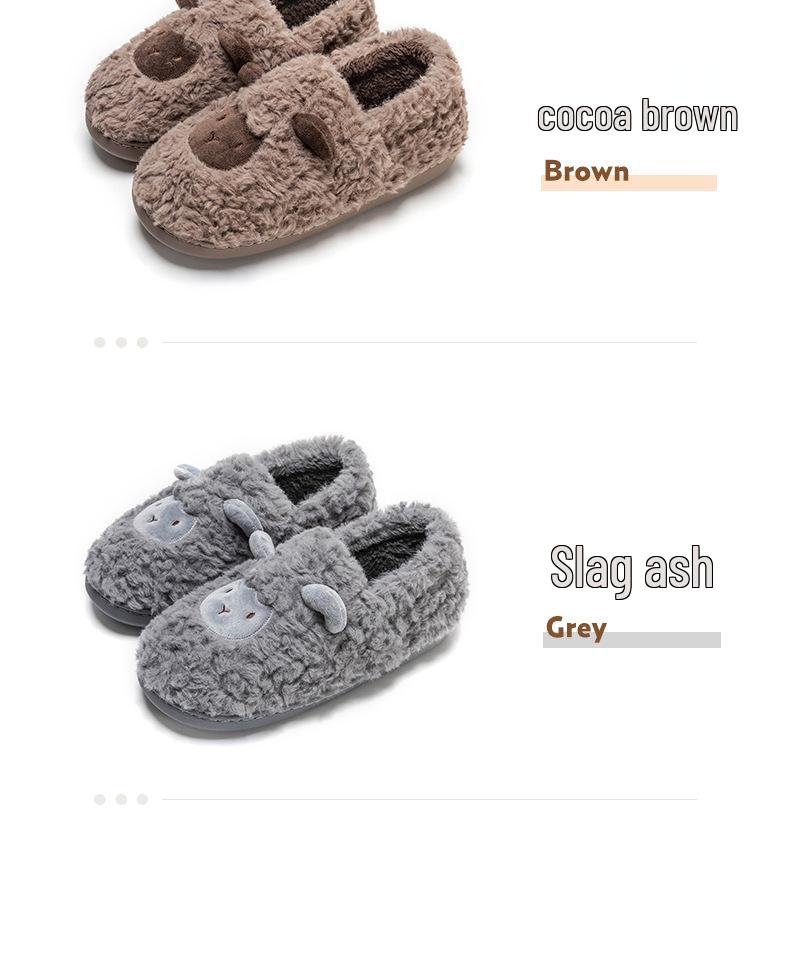 TEMU Süße Schaf Winter Baumwoll Hausschuhe für Paare - Warme Plüsch Indoor Schuhe für Damen & Herren