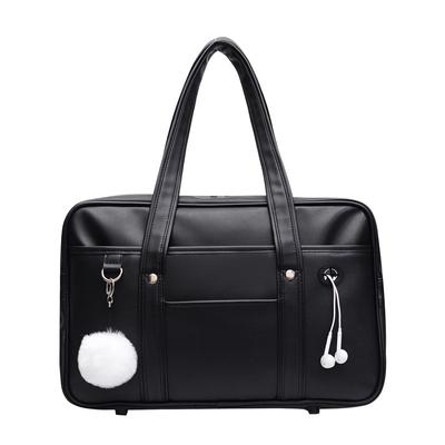 Mode Frauen Schulter Tasche PU Leder solide japanischen Stil Handtasche Uniform Tasche Mädchen Schultasche