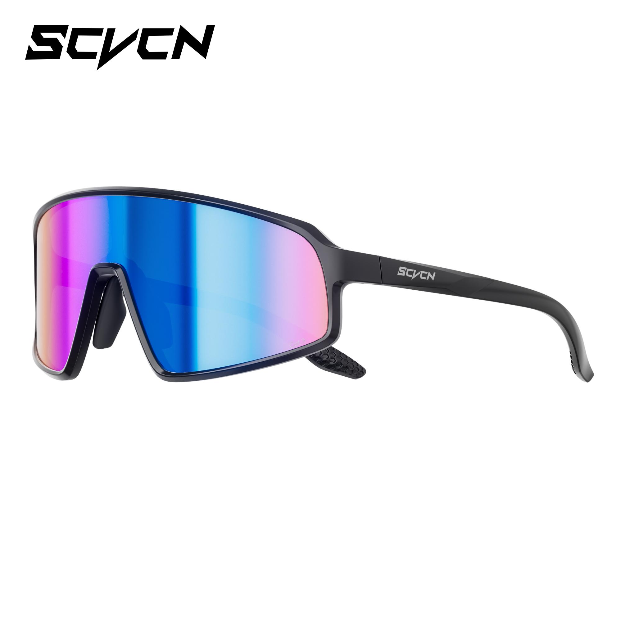 

SCVCN Hiking Eyewear for Men Photochromic Sunglasses with Box Sports Glasses Cycling Eyewear MTB Goggles Bike UV400 Sunglasses