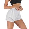 Women Summer Running Shorts Elastic Waist with Waist Rope Quick Dry Sports Fitness Workout Shorts