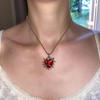 Clavicle Chain for Women Girls Love Shaped Necklace Handmade Thorn Heart Choker Adjustable Collarbone Chain Jewelry