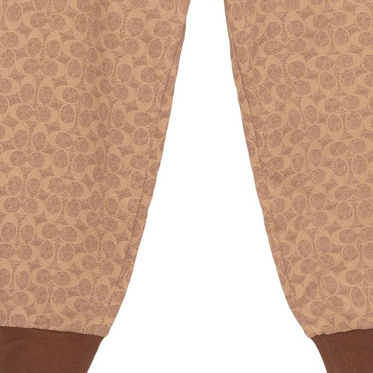 Coach SS23 Patterned Knit Casual Sweatpants Women bottoms Khaki CG771-RYU