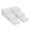 6Pcs Acrylic Riser Display Stands Food for Dessert Buffet Table White