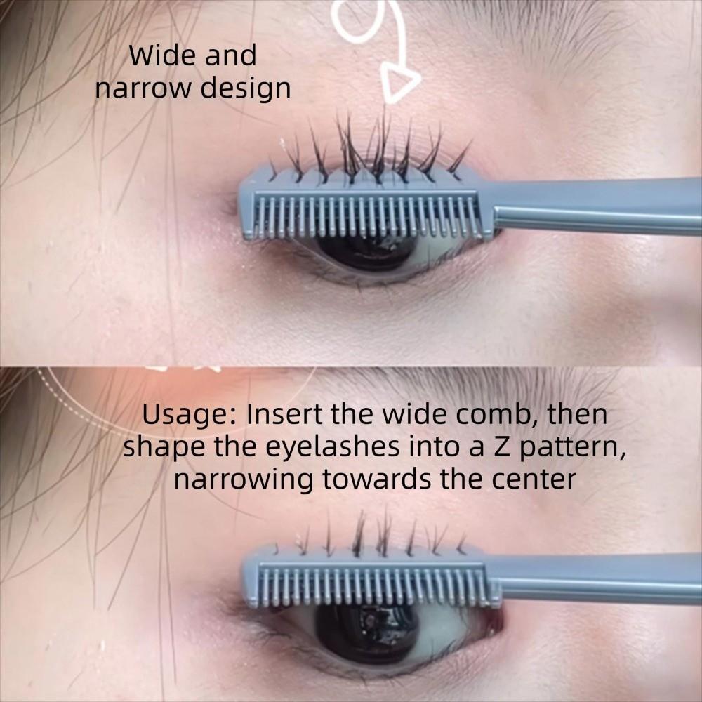 Delicate Finish 3-In-1 Eyelash Brush Long Wear Eyeliner Aid Tool  Makeup Artist