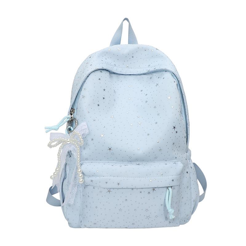 Schoolbag Korean Ins Niche Star Printed Backpack Female Student Campus Commuter Backpack Large Capacity Travel Bag