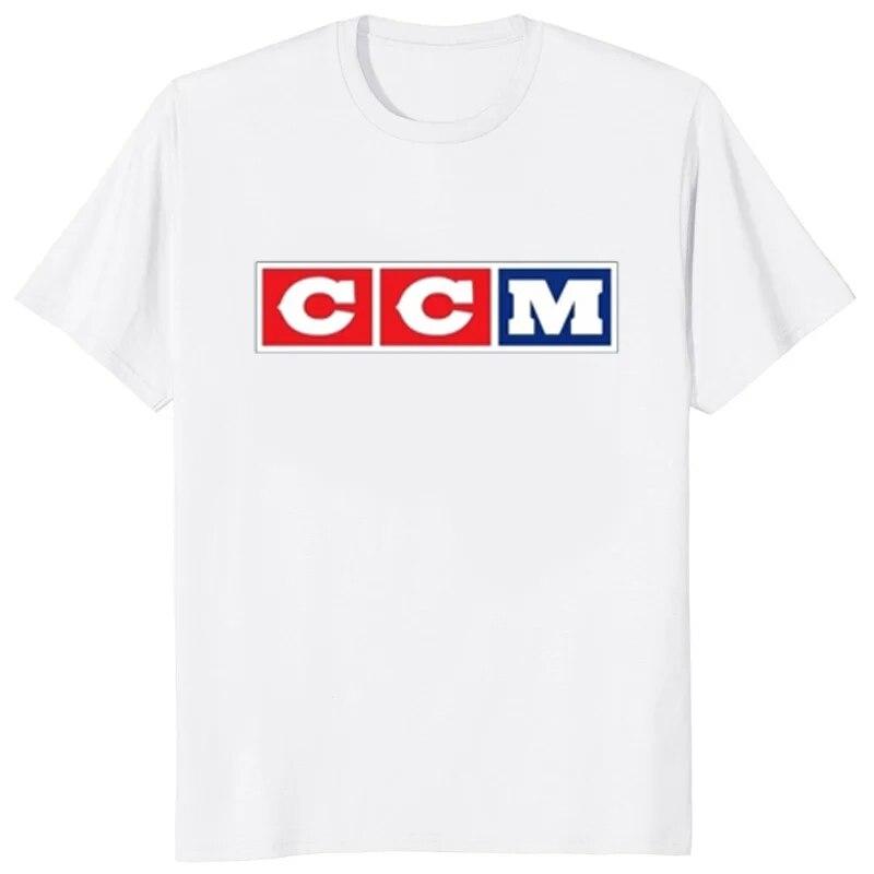 

Лидер продаж Ccm Logo Hockeyarea Летняя футболка унисекс с коротким рукавом Уличная одежда Хипстерские топы унисекс Корейский стиль Повседневная модная женская футболка