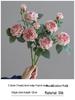 Composizione di Fiori Finti Rosa con Bordi Bruciati Retrò per Decorazione del Soggiorno o del Tavolo da Pranzo