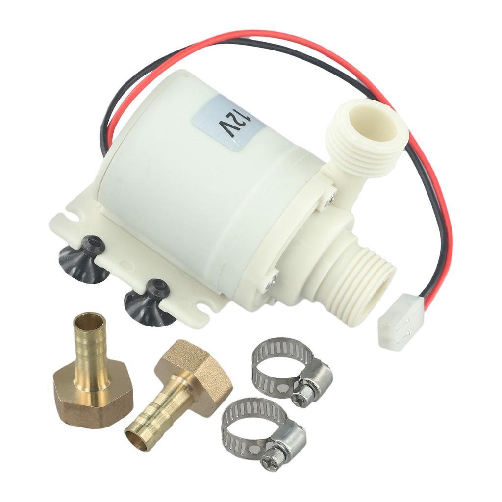 12V DC Solar Water Heater Circulation Pump with Low Power Draw 0.7A Max Flow 8 L Min 3 M Head 1/2 Inch NPT Compatible