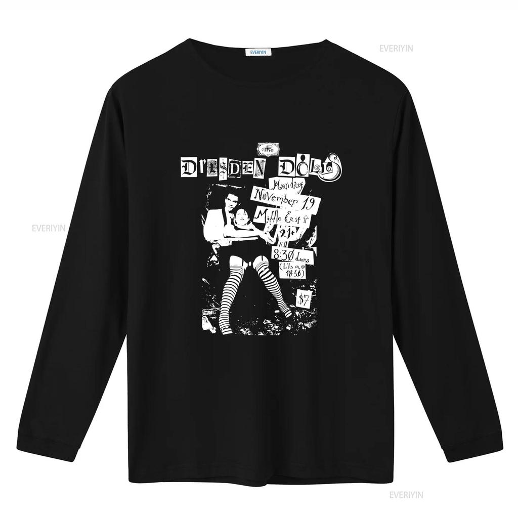 the Dresden Dolls T Shirt Vintage Rock Concert Design For Fans Cool  vintage Washed Unisex graphic Versatile fashion Stretched