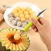 Double End Ball Scoop Labor Saving Anti Deformed Sawtooth Design Melon Ball Spoon Household Supplies