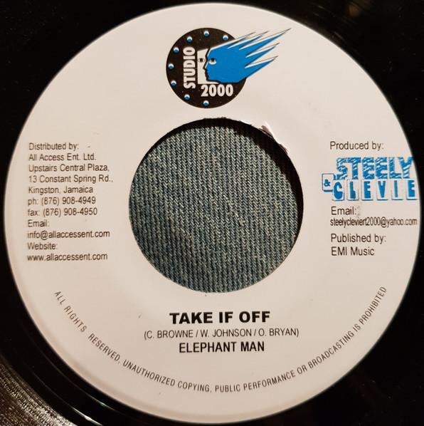 

7inch Record ELEPHANT MAN - Take It Off NONE Studio 2000 2005 Jamaica Reggae, Ska & Dub Used