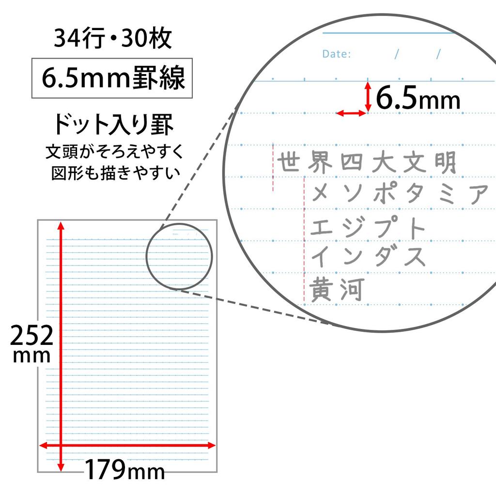 Kyokuto Notebook Tom and Jerry B5 6.5mm Dot Ruled 5-Pack U17905