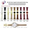 Genuine Leather Four-Leaf Clover Magnetic Buckle Watch Band for Apple Watch Series 6-11