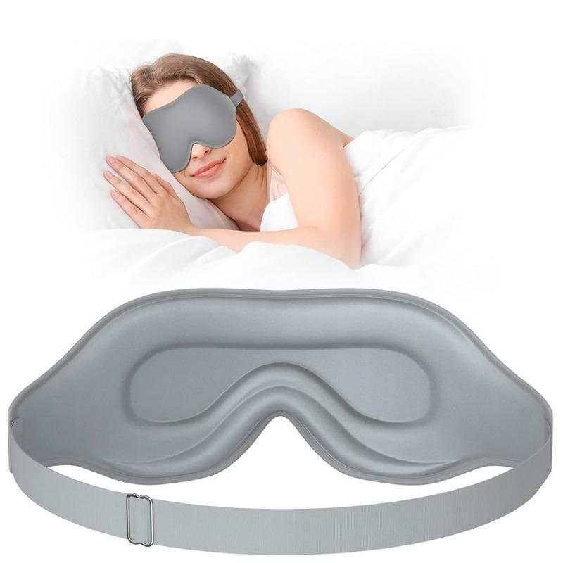 3D Memory Foam Sleeping Mask - Eye Shade Block out Light Sleep Aid Blindfold Face Eyepatch for Better Sleep Quality