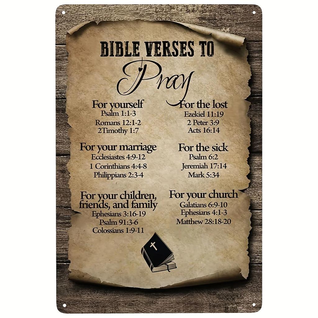 Vintage Metal Tin Poster Dear God Psalm Bible Metal Tin Signs Posters Plate Religious Home Decoration for Cafe Clubs Home Church