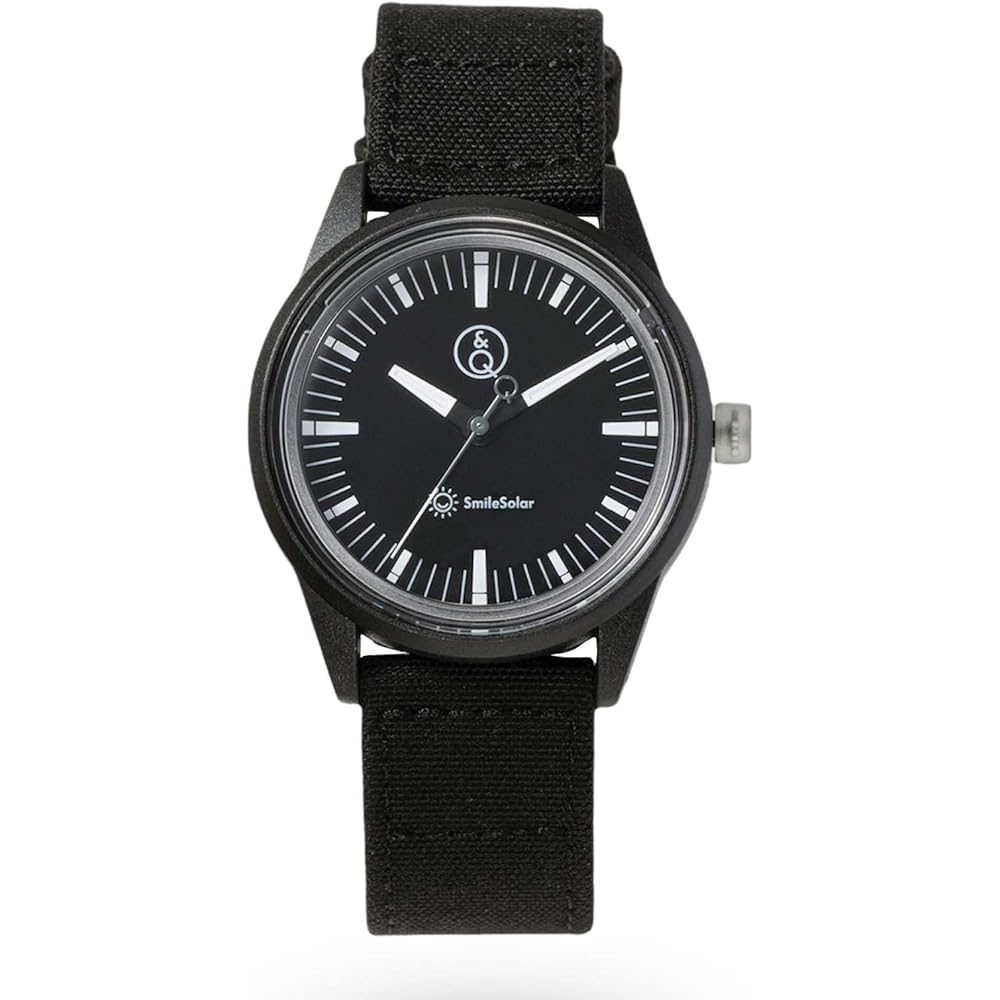 Q&Q SmileSolar Analog Solar Watch Waterproof Black R00A-005JK Women s