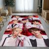 Modny B-BTS Gwiazda Kpopu Dywanik Nieślizgający do Salonu Miękki Dywan do Sypialni Pokoju Dziecięcego Kanapy, Dekoracja Domu Wycieraczka Prezent