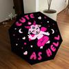 1pc Cute Devil Automatic Folding Umbrella, Heavy Duty 8 Rib Iron Frame,  Suitable for Travel, Daily Use, Birthday, Decor Gift  42