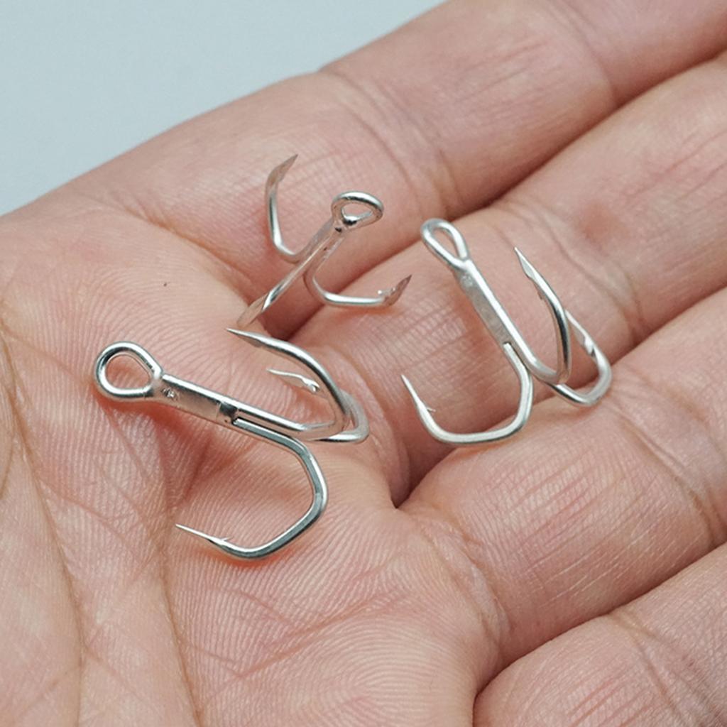 10 Pcs High Strength Fishing Treble Hook Baitholder Bass Fishing Hook for Freshwater Saltwater Fishing Tackle Parts