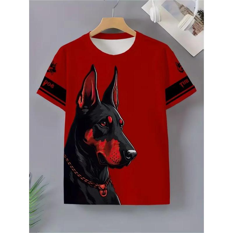 Pánské Módní 3D Tištěné Pánské Tričko Kulatý Výstřih Krátký Rukáv Trendy Street Wear
