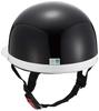 NBS Bike Parts Center Half Helmet, White Brim, Black, XL (Head Circumference 61cm-62cm) 710910