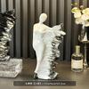 Elegant Ceramic Goddess Sculpture Silver Gradient Art Sculpture Light Luxury Figures Art Ornaments Decorated with Unique Gifts