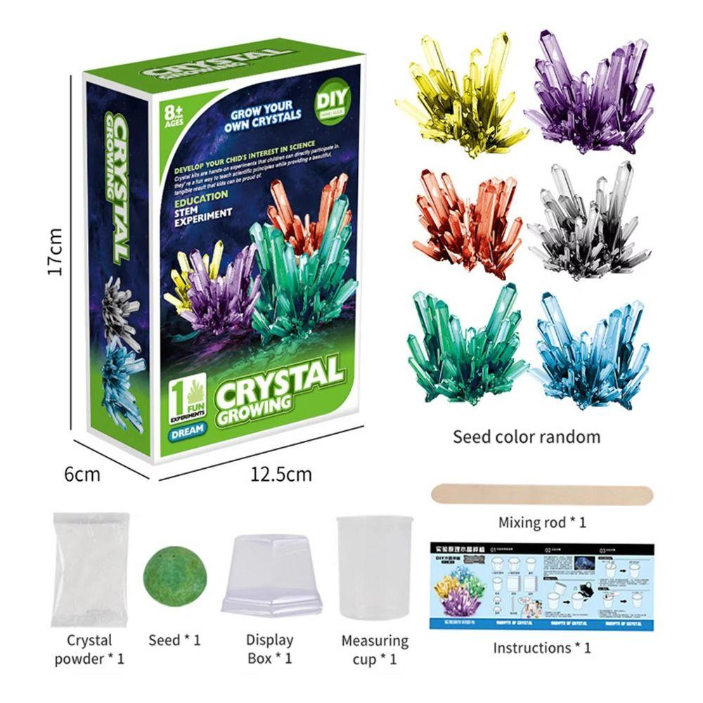Colored Crystals Crystal Growing Science Kit Grow a Crystal Crystal Making Kit  Teens