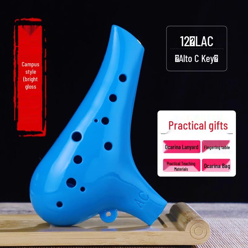 12-Hole Alto AC Ocarina: Stylish Beginner Instrument for Students