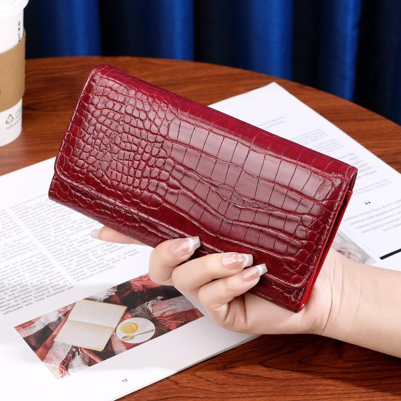 Luxury Crocodile Pattern Long Wallet for Women Large Capacity Clutch Purse Multi Card Holder Phone Wallet Fashion Lady Handbag