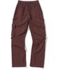 NOT4NERD Stripe Cargo Flare Fit Pants - Red