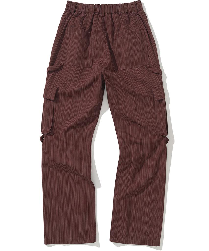 NOT4NERD Stripe Cargo Flare Fit Pants - Red