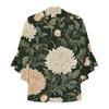 Letnie damskie topy z dekoltem w serek i rękawem trzy czwarte, koszule w stylu vintage z kwiatowym nadrukiem, codzienne koszule