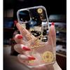 Transparent Resin Gold Foil Fortune Cat Suitable for iPhone 14, 15 Pro Max Case, iPhone 13
