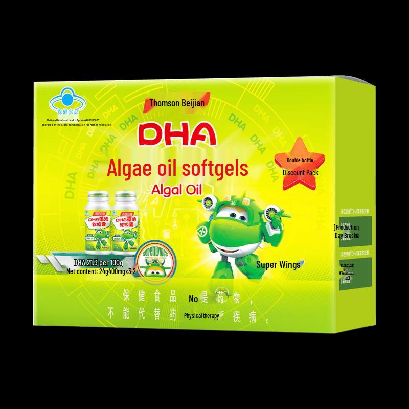By-Health Algae Oil DHA Softgels for Kids & Teens, 2x30 Count Gift Pack