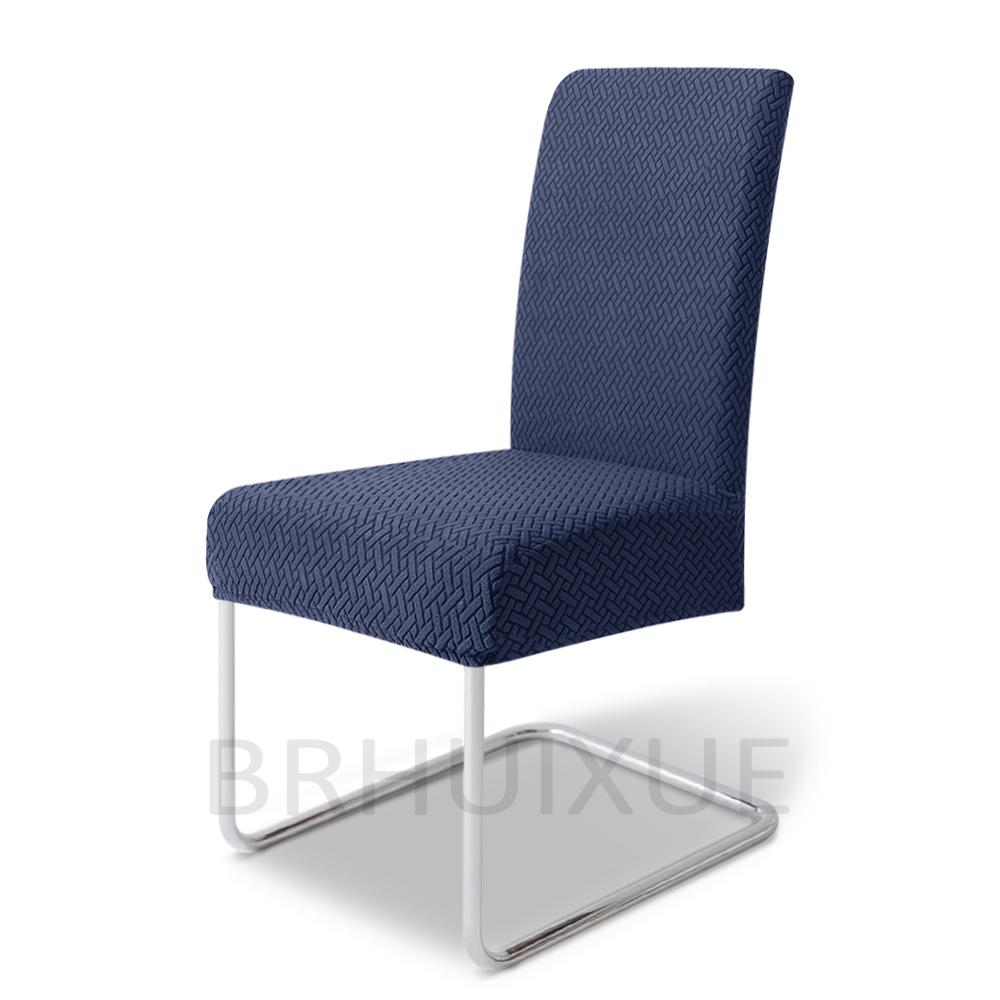 

New Solid Color Jacquard Chair Cover Elastic Dining Chair Cover Detachable Furniture Protector for Restaurant Wedding Hotel