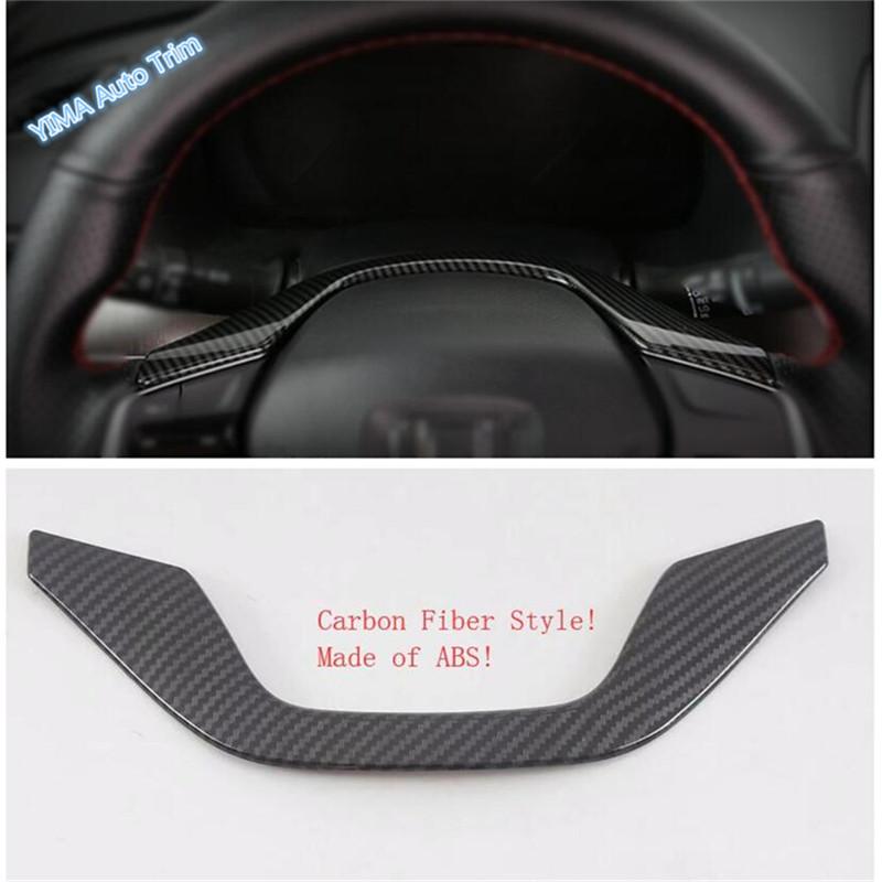 Lapetus Auto Styling Steering Wheel Strip Cover Trim 2 Colors / Matte / Carbon Fiber Style Fit For Honda Accord 2018 - ABS