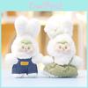 Countryside Style Shoulder Strap Skirt Plush Rabbit Vinyl Doll Pendant Kid Toy For Girls Birthday Gift