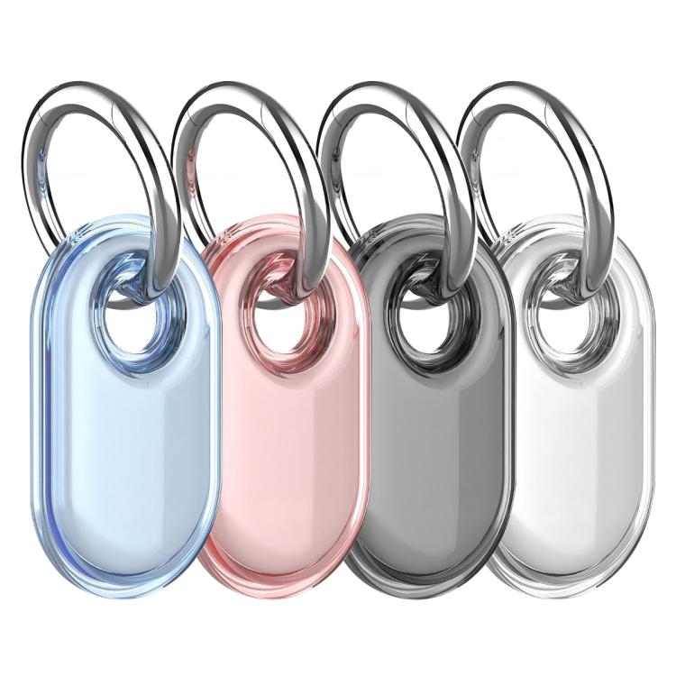 4Pcs IP68 Waterproof Full‑Coverage TPU Shockproof Protective Case With Metal Keychain Carabiner For Samsung Galaxy Smart Tag 2 Tracker