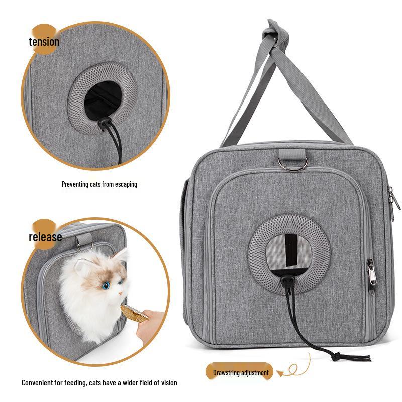 Large Capacity Pet Travel Bag: Handheld, Single Shoulder, Crossbody, Lightweight, Airline Approved